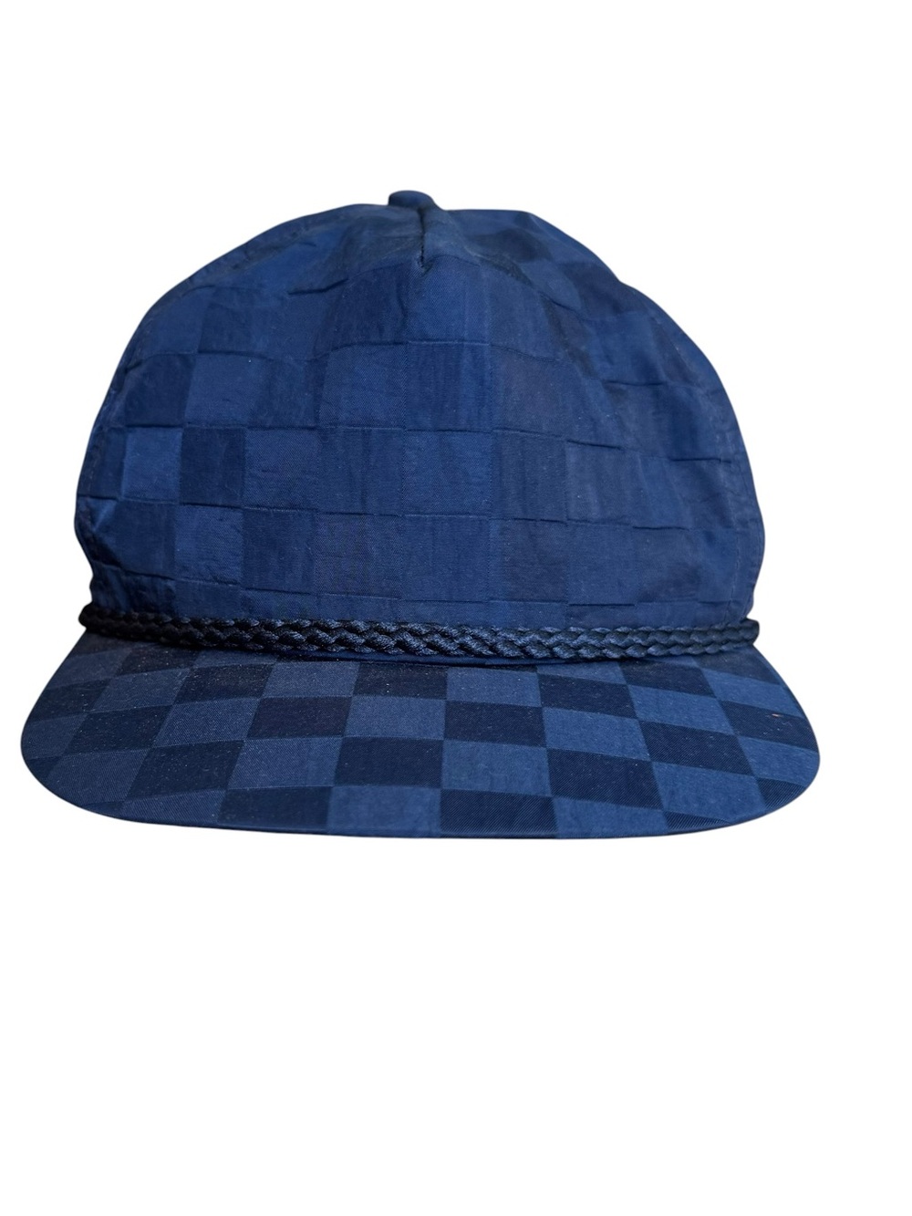 VTG RETRO Imperial Headwear USA checkered embroidered strapback hat 5 panel